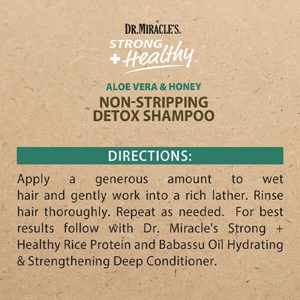 دكتور ميركل شامبو بالصبار والعسل Dr Miracle's non stripping detox shampoo حجم 355 مل