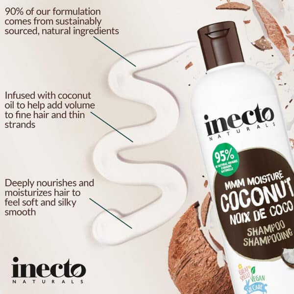 شامبو انيكتو بجوز الهند Inecto pure coconut shampoo حجم 500 مل