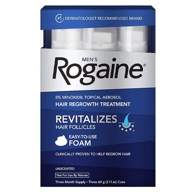 رغوة روجين للرجال Men's Rogaine extra strength hair regrowth treatment عدد 3 عبوات 60 مل