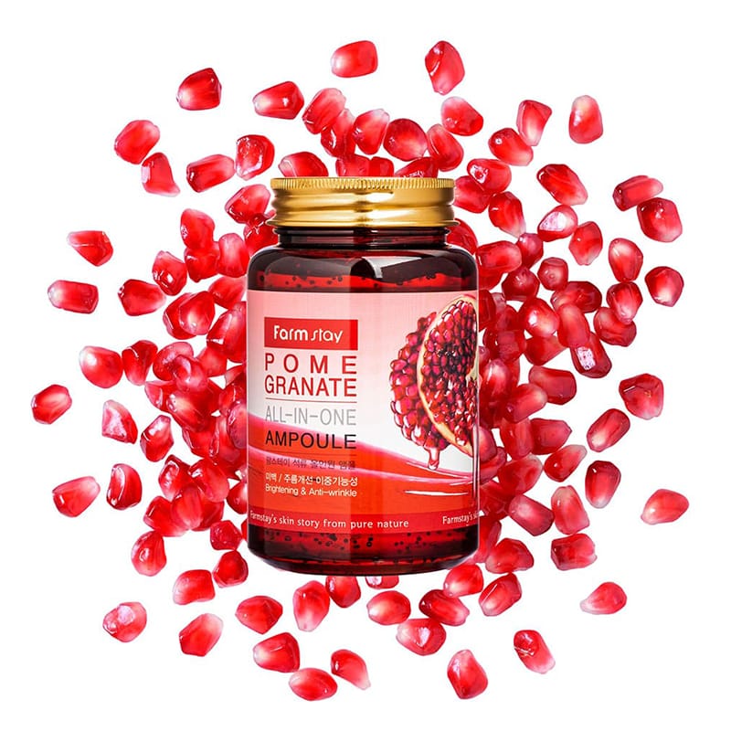 سيروم جل فارم ستاي الكوري بالرمان Farm stay pomegranate all in one ampoule حجم 250 مل