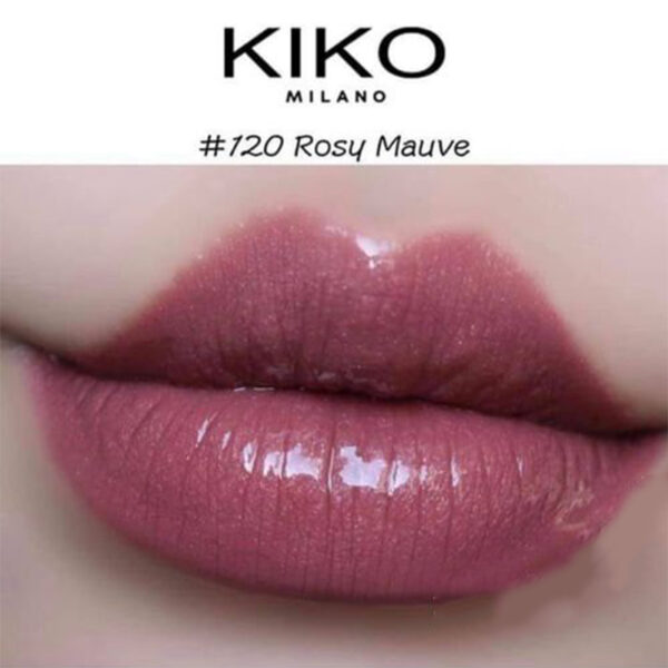 ليب جلوس كيكو ميلانو دابل تاتش لون كاشمير غامق درجة 120 Kiko unlimited double touch 120 lipstick
