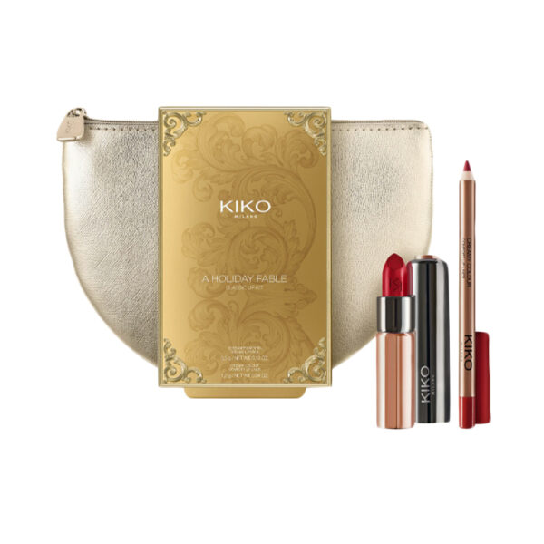شنطة كيكو ميلانو للشفايف Kiko Milano A Holiday Classic Lip Kit لون أحمر