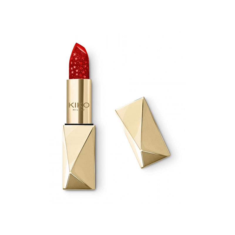 روج كيكو اللامع Kiko Milano diamond dust lipstick لون أحمر غامق درجة 04