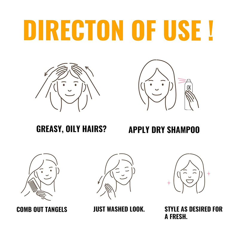 جي كي هير دراي شامبو GK Hair Dry Shampoo حجم 219 مل