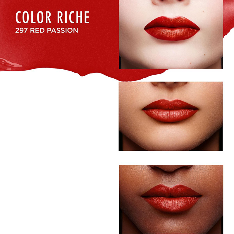 ليب ستيك لوريال باريس L'Oreal Color Riche Lipstick 297 / لون أحمر / درجة 297
