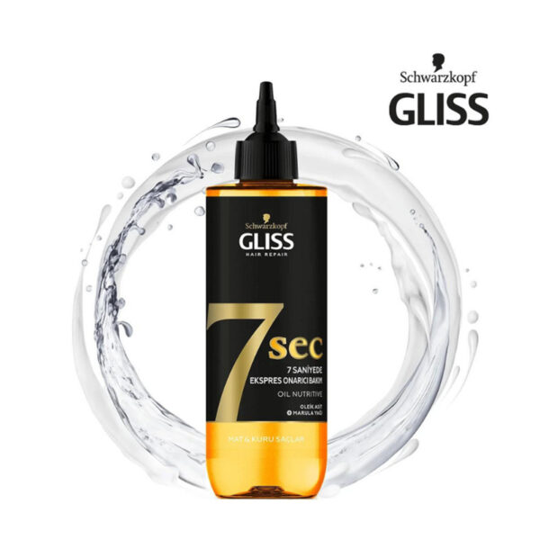 سيروم جليس لإصلاح الشعر بزيت المارولا وحمض الأوليك Gliss 7 Sec Oil Nutritive Repair Treatment حجم 200 مل