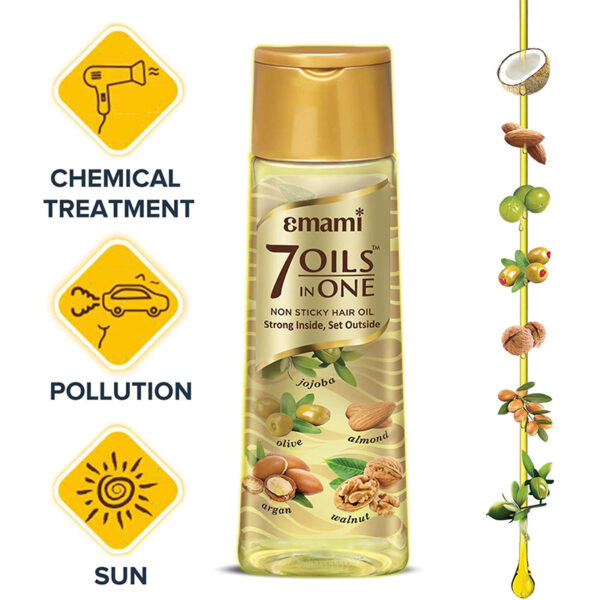زيت امامي الهندي الأصلي Emami oil 7 in one damage control hair oil حجم 100 مل.