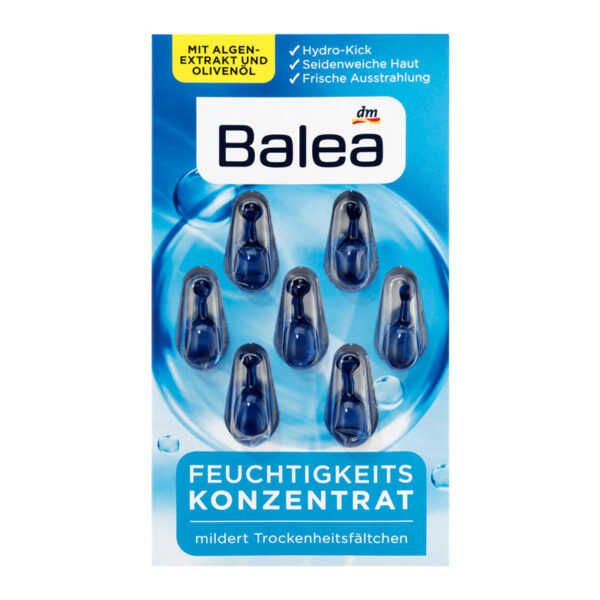 كبسولات باليا الزرقاء Balea Feuchtigkeits Capsules / عدد 7 كبسولات